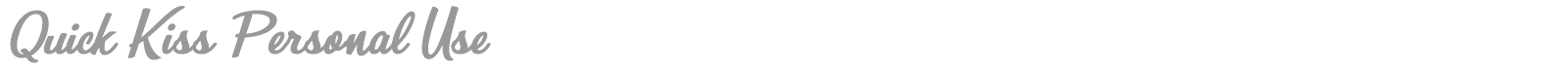 Quick Kiss font preview